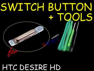 Replacement Top Power Switch Lock Button + Tools for HTC Desire HD 