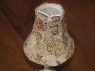 New Small Brown Floral Taupe Jubilee Lampshade 5 1/8 x 2 1/2 x 4 3/4 