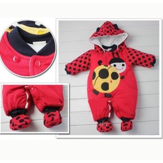 BABY BOY GIRL SNOWSUIT WINTER OUTFIT WARM THICK PRAMSUIT Romper outfit 