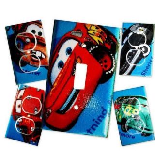 Disney Cars III Light Switch/Outlet Covers w/plugs (5)
