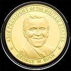   GEORGE BUSH 24 kt gold plated MEMORABILIA COLLECTIBLE COIN