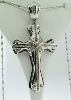 white gold cross in Vintage & Antique Jewelry