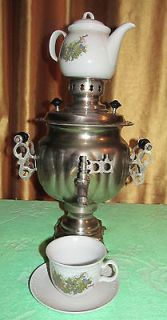   Russian nickel plated brass samovar Electric Teapot TEA WARMER 3L