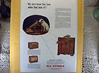 Vtg 1942 Print Ad RCA Victrola Tube Type Cabinet Radio Phono WWII 