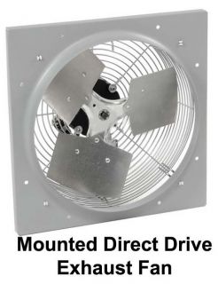   Volts   1 Phase   1/12 HP   3 Speed   Mounted Direct Drive Exhaust Fan