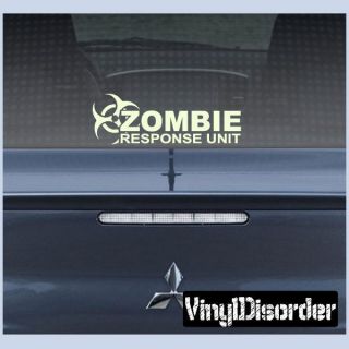 Zombie Response Unit KC05 Vinyl Decal Car or Wall Sticker Mural