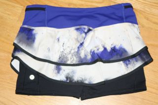   Womens RUN Speed Squad Skirt/Shorts w/liner Blue Black 6 8 10