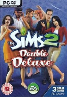The Sims 2 Double Deluxe (3 PC Games) Nightlife+Celebration Stuff NEW