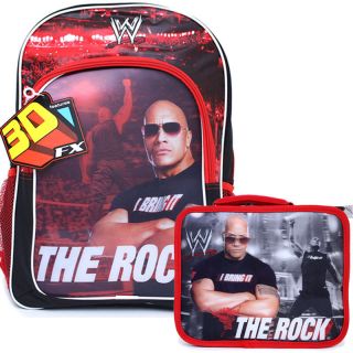  The Rock 16 Large School Backpack with Insulated Lunch Bag 3D