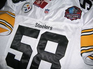   Steelers #58 Jack Lambert Throwback w/HOF Patch sewn Jersey 52 NWT