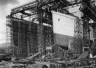 Titanic & Olympic Bows in Shipyard construction Photo