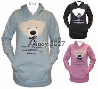 South korea women hoodie coat sweatshirt jumper cute bear