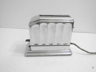 VINTAGE TOASTMASTER CHROME DECO SINGLE SLOT TOASTER K 1A3