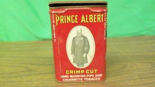   Vintage PRINCE ALBERT CRIMP CUT Cigarette Tobacco TIN CAN With LID