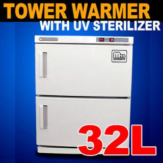 New UV Light Sterilizer Hot Towel Warmer Spa Home Salon Dual Door 
