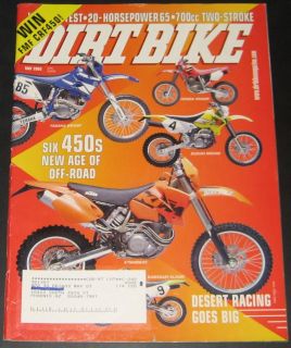 Dirt Bike Magazine May 2003 XR450R,DRZ400,KLX400,KTM450EXC,WR450F