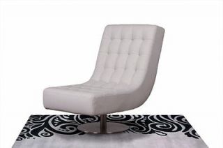 Diamond Sofa Jazz Swivel Armless Tufted Chair White jazzw