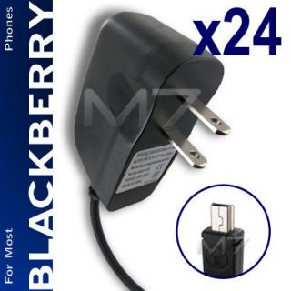 WHOLESALE LOT of 24 TRAVEL HOME CHARGER for BLACKBERRY PHONES WALL 