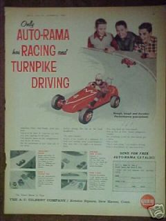   Cars Kids Toy Race Car Set 1962 AUTO~RAMA Figure 8 Racing Track Ad