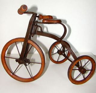 Vintage antique iron TRICYCLE BIKE 9 1/5  An adorable gift for the 