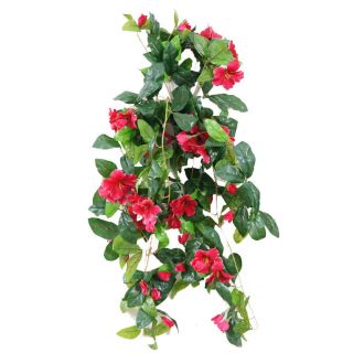   HANGING SILK PURPLE WHITE RED YELLOW ARTIFICIAL HIBISCUS FLOWER PLANT