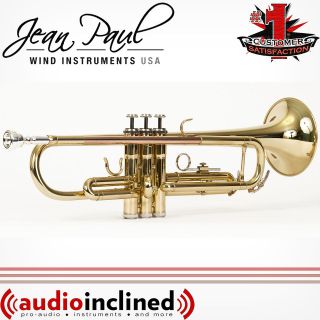 Jean Paul Trumpet Bb Brass Finish with Case for Beginners and Students 