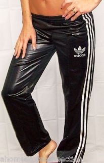   60~NWT~WOMENS BLACK/SILVER ADIDAS CHILE TRACK WARM UP PANTS~XL X LARGE