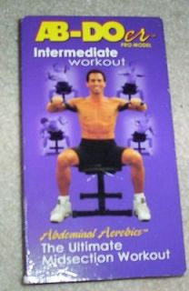 Ab Doer Pro Intermediate Workout Video VHS New Exercise Fitness Core