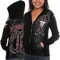 Throwdown by Affliction Cable Zip Hoodie UFC MMA Tattoo