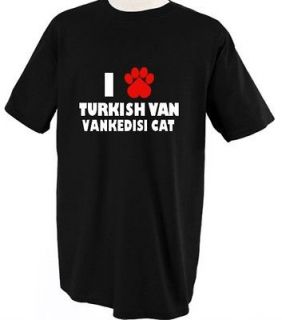TURKISH VAN/ VANKEDISI CAT CATS LOVE PET PAW T SHIRT TEE SHIRT