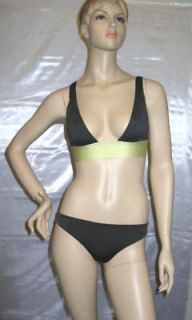 Chloe 2 PC Bikini Swimsuit Brown/Yellow Sz 46 NWT $429