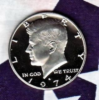 Us Proof Coins Bu Gem Nice 1974 S Kennedy Proof Half Dollar Free S/h 