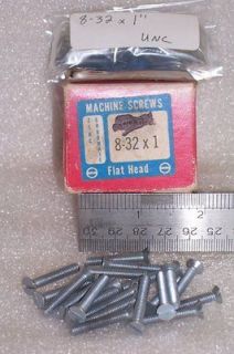 32x1 UNC Flat Head Slotted Machine Screws 20pcs #8 32 x 1 inch 