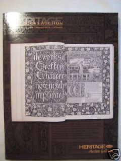 Chaucer James Joyce Ulysses RARE BOOKS auction catalog
