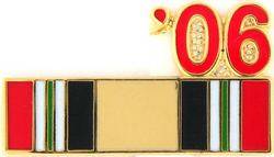 MILITARY HAT PIN   IRAQ CAMPAIGN RIBBON WITH 06