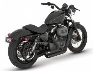 Vance and Hines Shortshots Staggered Exhaust Black For 06 11 Dyna 