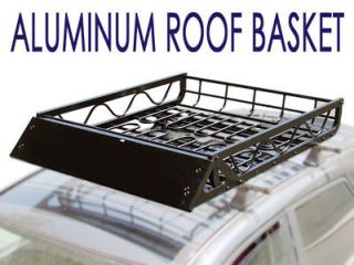 50 Black Aluminum Car SUV Roof Top Mount Multisport Rack Basket Cargo 