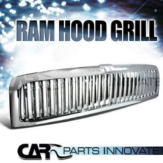   RAM 1500 94 02 RAM 2500 3500 CHROME VERTICAL FRONT HOOD GRILL GRILLE