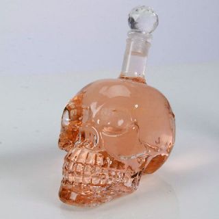 1Pcs Crystal Head Vodka Skull Face Bone Glass Bottle Decanter Empty 