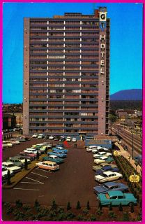   1959 Chevrolet Pontiac Ford Studebaker Cars Hotel Vancouver BC Canada