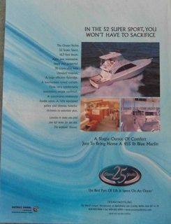 2002 OCEAN YACHTS 52 SUPER SPORT FLYBRIDGE BOAT AD