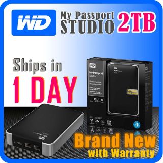   2TB My Passport Studio 2.5 FIREWIRE USB External Hard Drive BLACK HDD