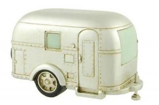   Gift   Like AIRSTREAM Camper Piggy Bank   Silver Vintage trailer