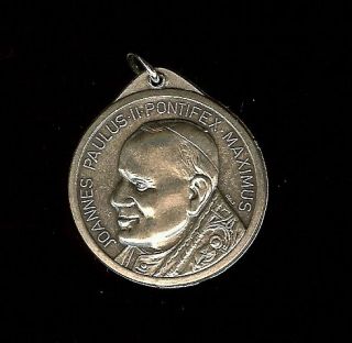 Large Pope John Paul II Silver Alloy With Roma On Bk. 1 1/2 14.3 