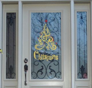 Wall Door CHRISTMAS DECAL Holiday Decoration STICKER GREETING XMAS 