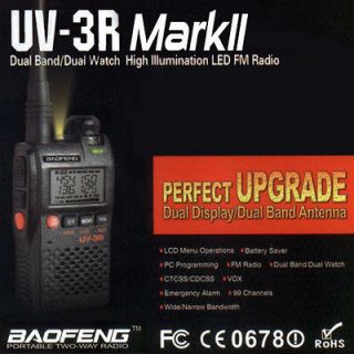 BAOFENG UV 3R (Mark II) UPGRADE 136 174/400 470Mhz Dual Freq Display
