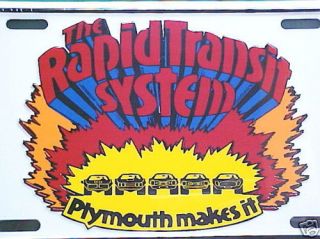 Plymouth Rapid Transit System patch, Plymouth makes it, Cuda, Road 