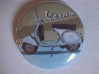 INCH PINBACK WITH A NEAT VESPA SCOOTER FREE SHIPPING