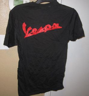 NEW S Mens Classic Vespa Store Jacksonville logo Black T Shirt 