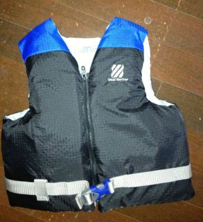 West Marine life jacket black blue lifejacket preserver 30 50 kids 